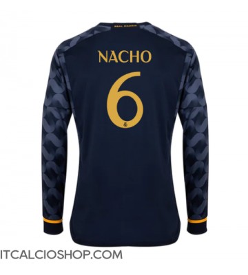 Real Madrid Nacho #6 Seconda Maglia 2023-24 Manica Lunga